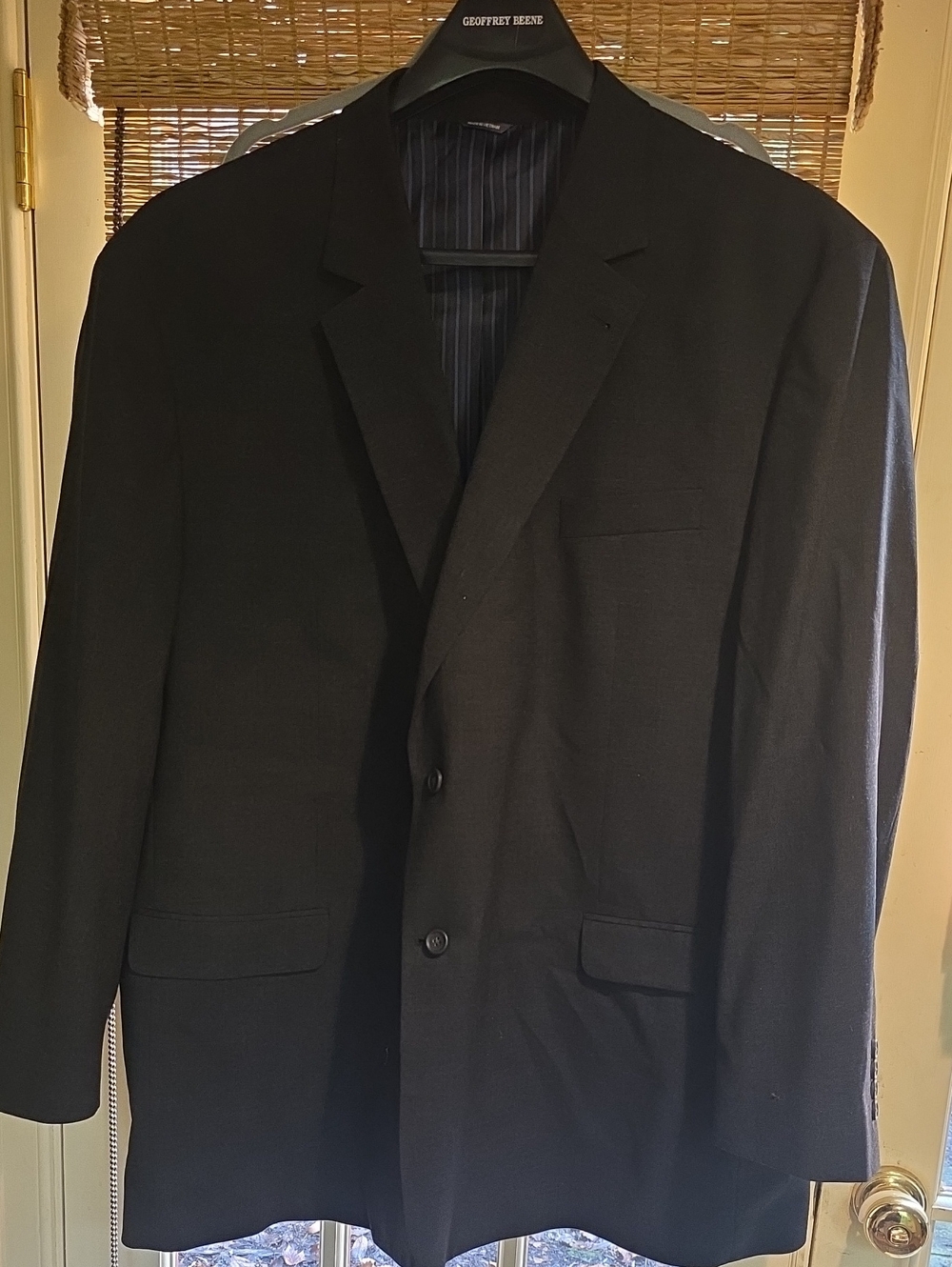 Men's Dark Gray Single-Breasted Blazer